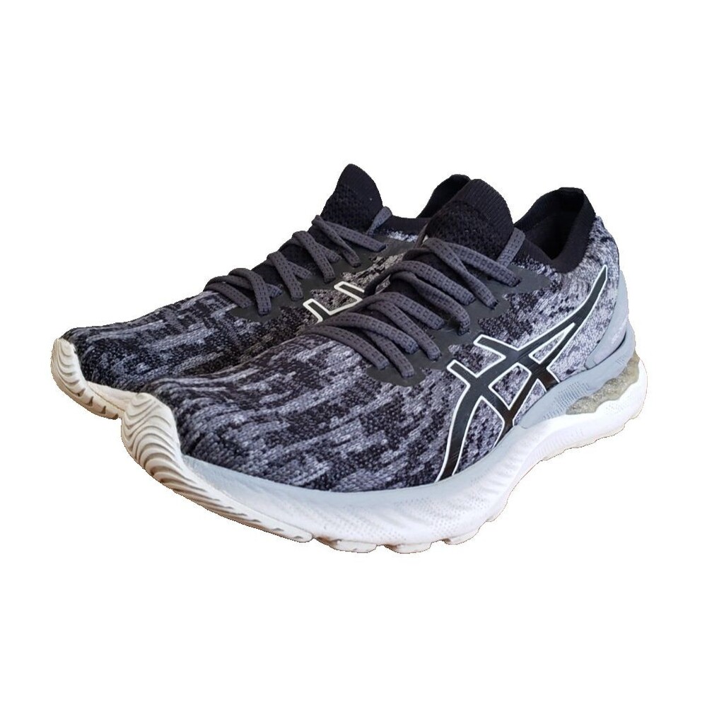 Asics Womens Gel Nimbus 23 1012A880 Gray Black Running Shoes Sneakers Size 9